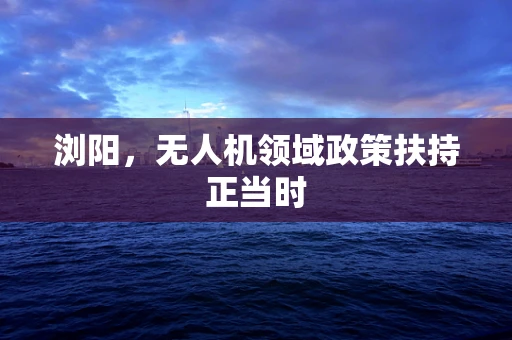 浏阳，无人机领域政策扶持正当时