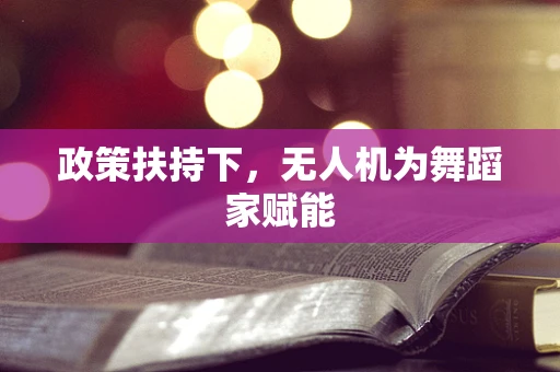政策扶持下，无人机为舞蹈家赋能