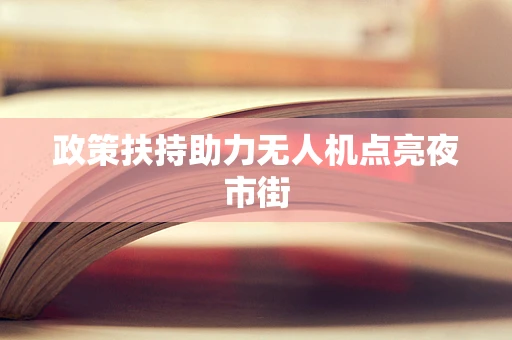 政策扶持助力无人机点亮夜市街