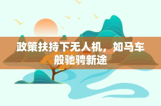 政策扶持下无人机，如马车般驰骋新途