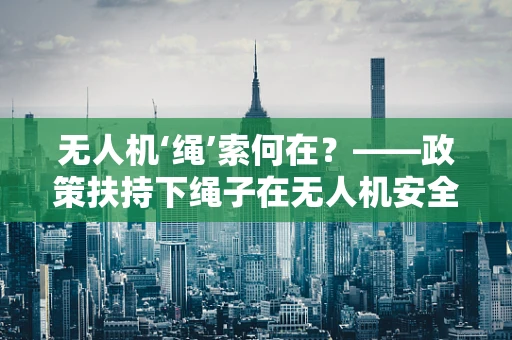 无人机‘绳’索何在？——政策扶持下绳子在无人机安全中的角色