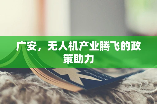 广安，无人机产业腾飞的政策助力