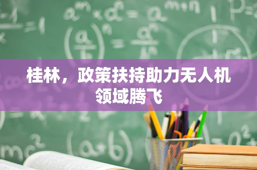 桂林，政策扶持助力无人机领域腾飞