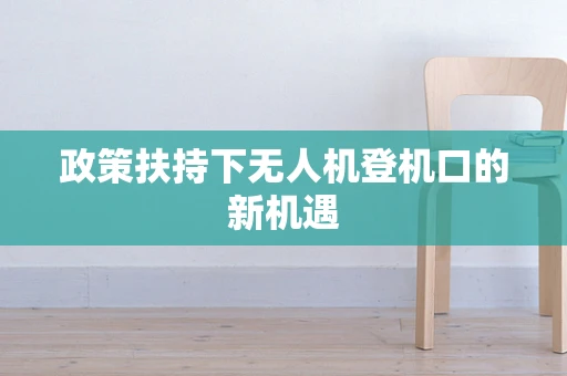 政策扶持下无人机登机口的新机遇