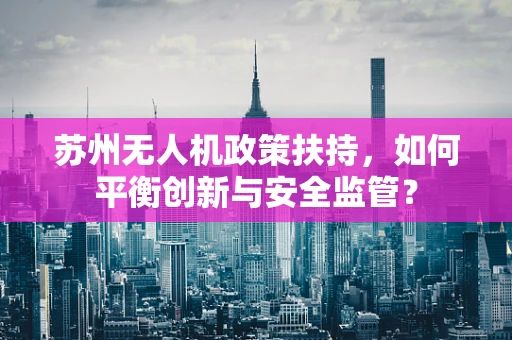苏州无人机政策扶持，如何平衡创新与安全监管？