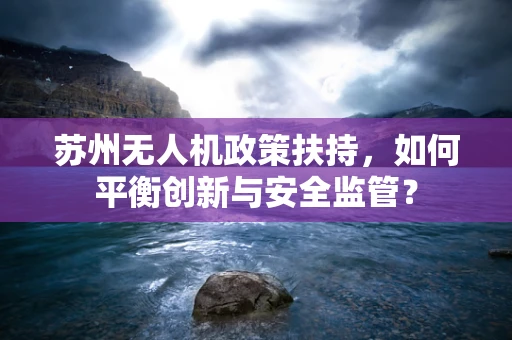 苏州无人机政策扶持，如何平衡创新与安全监管？