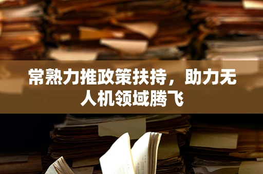 常熟力推政策扶持，助力无人机领域腾飞