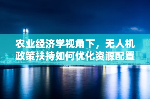 农业经济学视角下，无人机政策扶持如何优化资源配置？