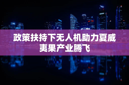 政策扶持下无人机助力夏威夷果产业腾飞