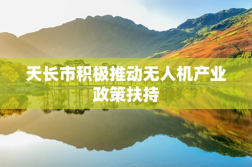 天长市积极推动无人机产业政策扶持