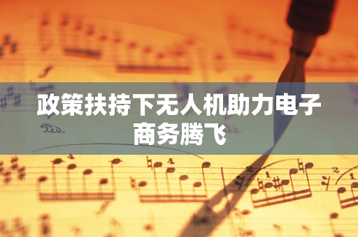 政策扶持下无人机助力电子商务腾飞