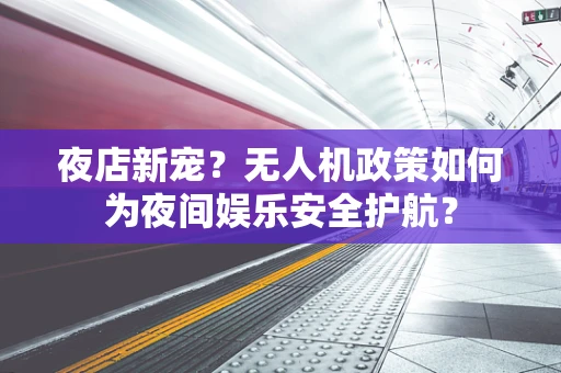 夜店新宠？无人机政策如何为夜间娱乐安全护航？