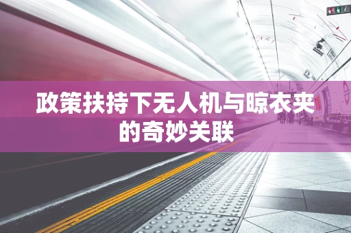 政策扶持下无人机与晾衣夹的奇妙关联