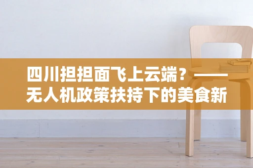 四川担担面飞上云端？——无人机政策扶持下的美食新航道？