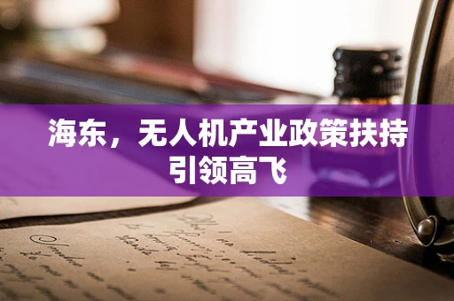海东，无人机产业政策扶持引领高飞