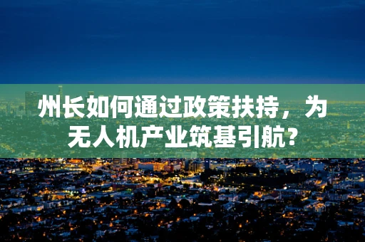 州长如何通过政策扶持，为无人机产业筑基引航？