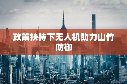 政策扶持下无人机助力山竹防御