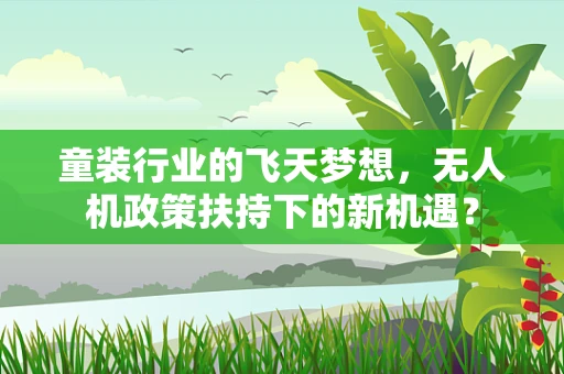童装行业的飞天梦想，无人机政策扶持下的新机遇？