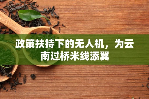 政策扶持下的无人机，为云南过桥米线添翼