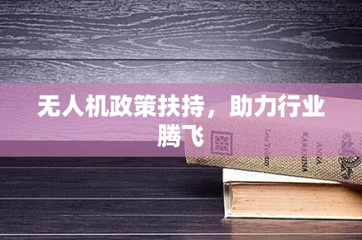 无人机政策扶持，助力行业腾飞
