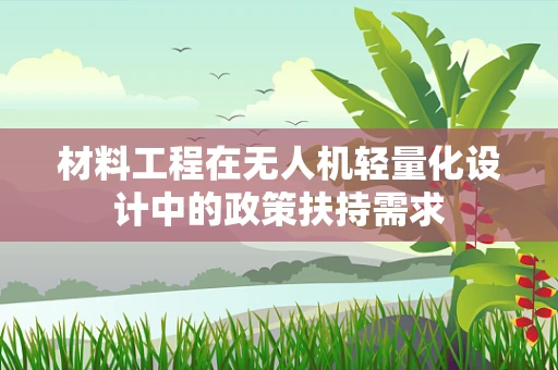 材料工程在无人机轻量化设计中的政策扶持需求