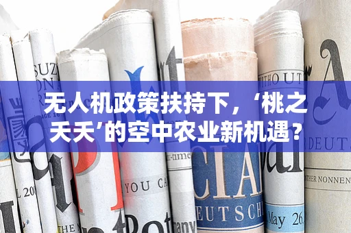 无人机政策扶持下，‘桃之夭夭’的空中农业新机遇？