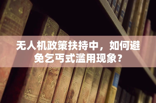 无人机政策扶持中，如何避免乞丐式滥用现象？