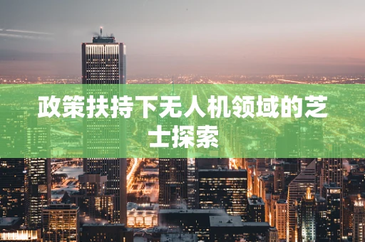 政策扶持下无人机领域的芝士探索