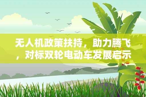 无人机政策扶持，助力腾飞，对标双轮电动车发展启示