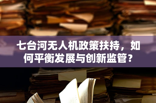 七台河无人机政策扶持，如何平衡发展与创新监管？