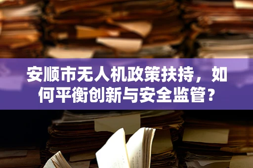 安顺市无人机政策扶持，如何平衡创新与安全监管？
