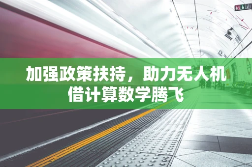 加强政策扶持，助力无人机借计算数学腾飞