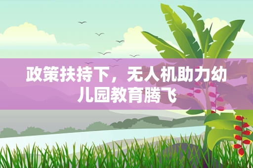 政策扶持下，无人机助力幼儿园教育腾飞
