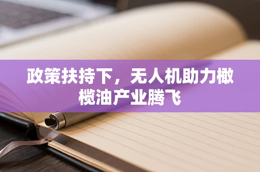 政策扶持下，无人机助力橄榄油产业腾飞