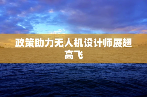 政策助力无人机设计师展翅高飞