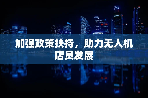 加强政策扶持，助力无人机店员发展