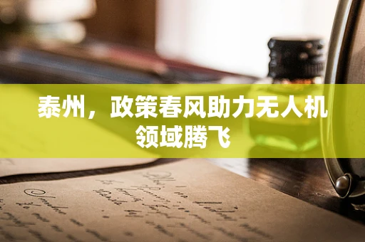 泰州，政策春风助力无人机领域腾飞