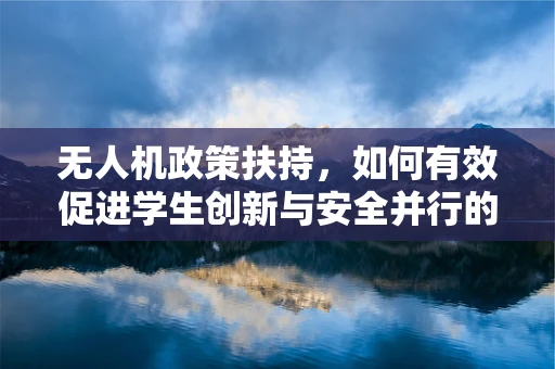 无人机政策扶持，如何有效促进学生创新与安全并行的探索？