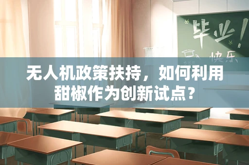 无人机政策扶持，如何利用甜椒作为创新试点？