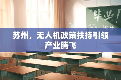 苏州，无人机政策扶持引领产业腾飞