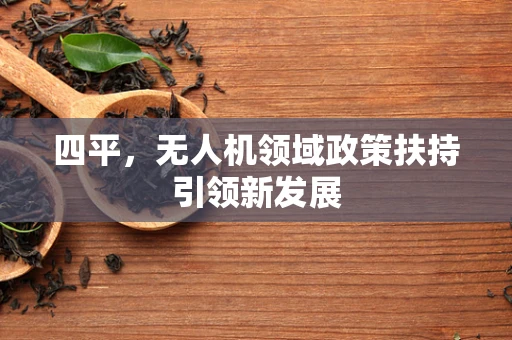 四平，无人机领域政策扶持引领新发展
