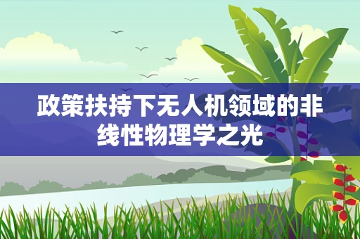政策扶持下无人机领域的非线性物理学之光