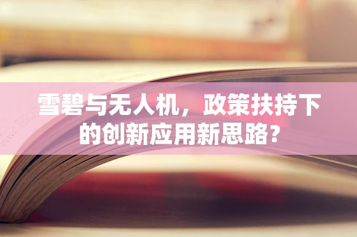 雪碧与无人机，政策扶持下的创新应用新思路？