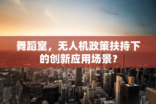舞蹈室，无人机政策扶持下的创新应用场景？