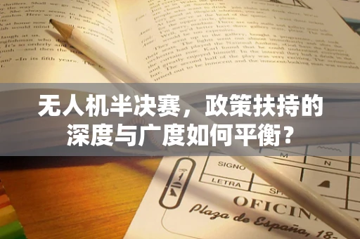 无人机半决赛，政策扶持的深度与广度如何平衡？