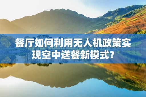 餐厅如何利用无人机政策实现空中送餐新模式？